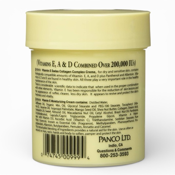 Genes Vitamin E Creme Swiss Collagen Complex
Moisturizing Sensitive Skin 16 oz - Picture 2 of 3